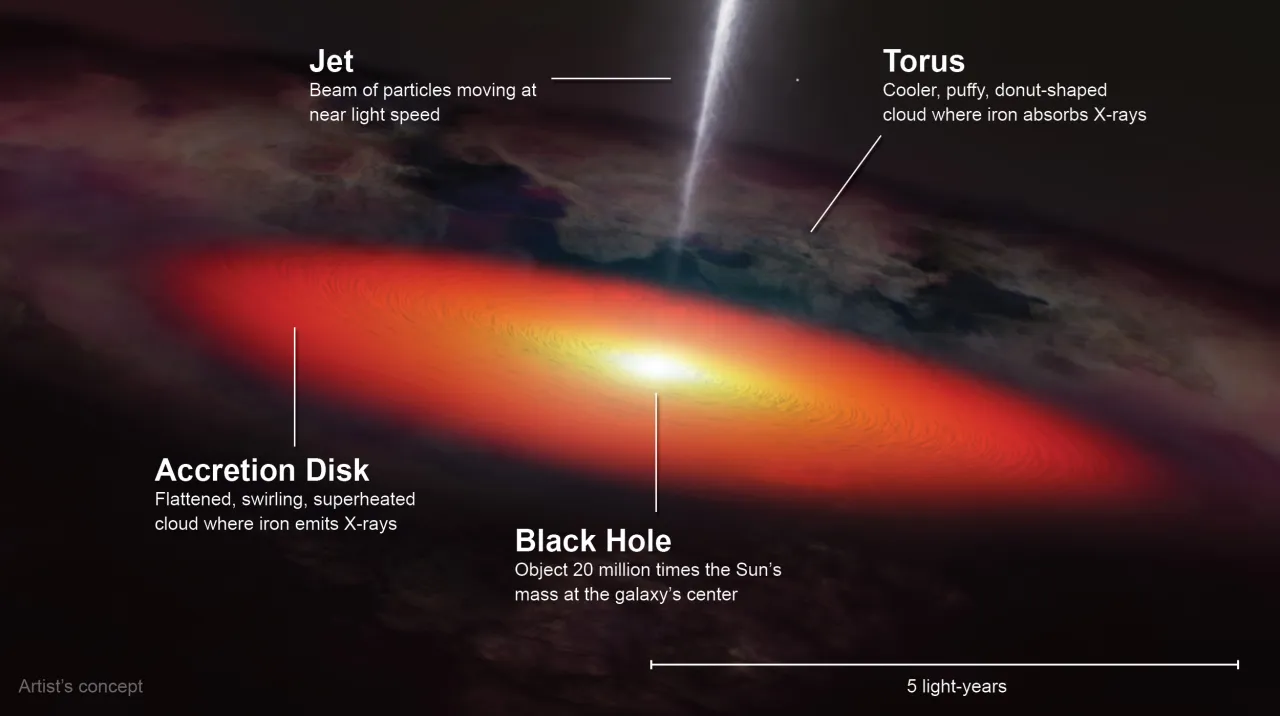 XRISM Unveils Elemental Composition Near Supermassive Black Hole