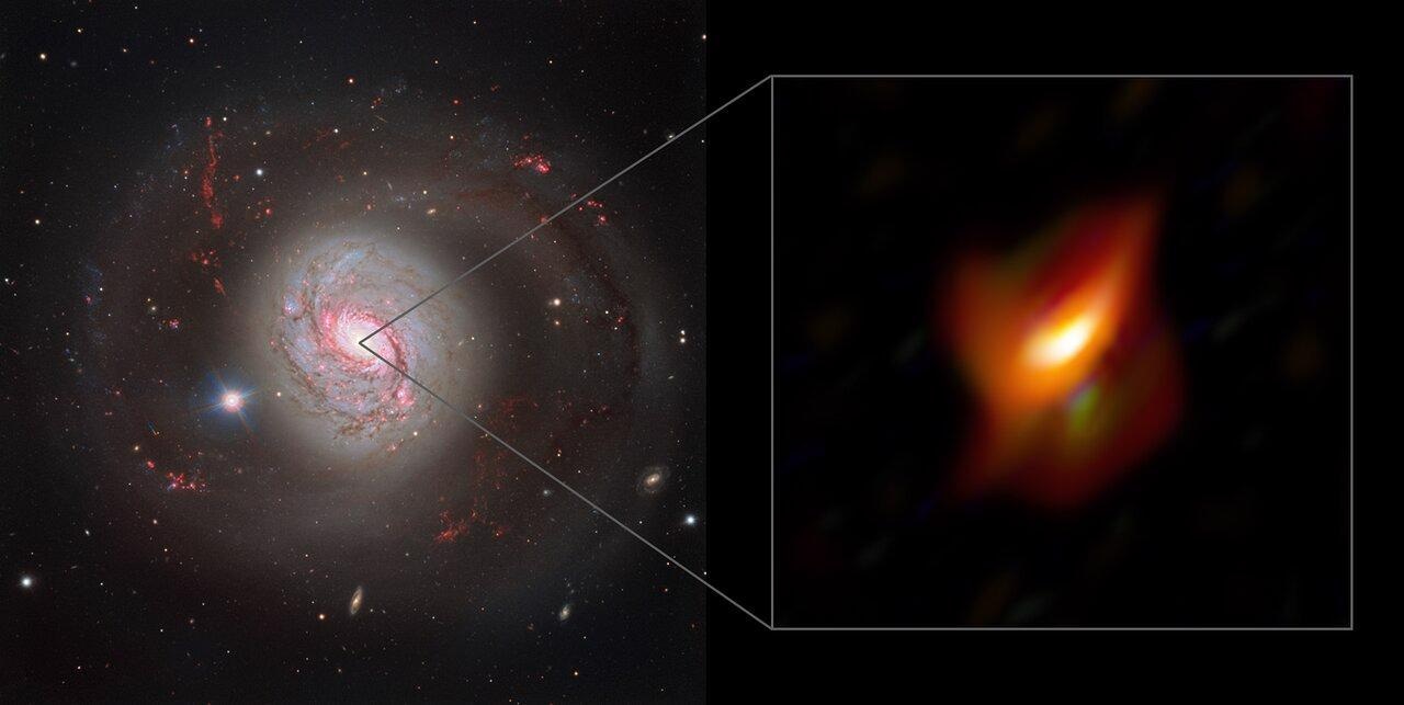 Scientists Observe a Black Hole Hidden by Cosmic Dust at the Center of Messier 77 Galaxy.