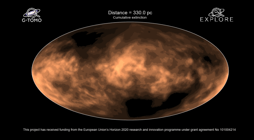 Astronomers Create an Animation to Model Dust in the Milky Way.