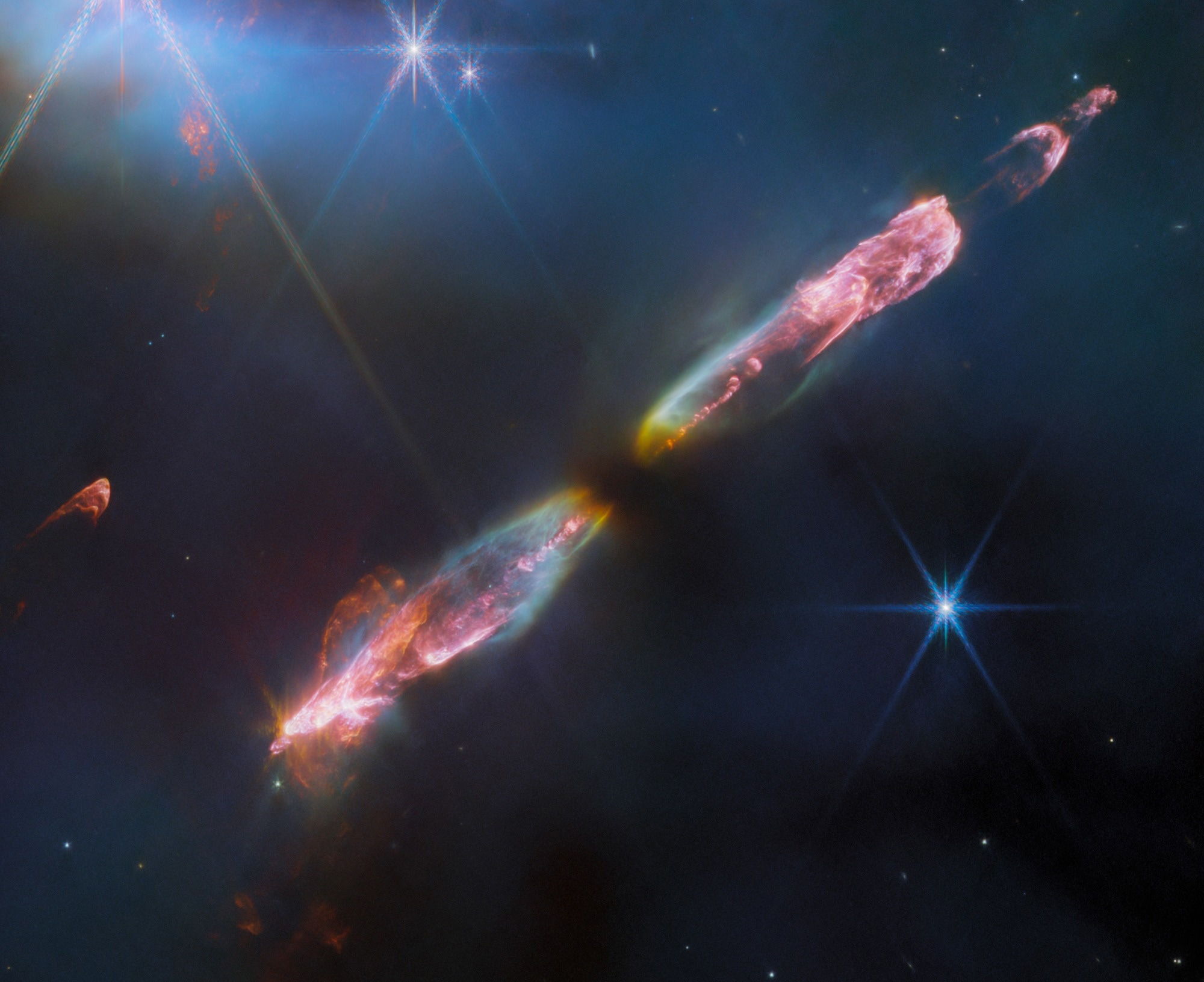 James Webb Space Telescope Captures Young Star’s Supersonic Outflow