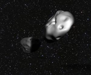 Rare Eclipsing Double Asteroid Discovered by Student Astronomers