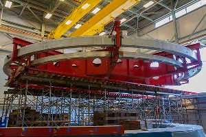Gigantic Muon g-2 Electromagnet at Fermilab Moves Into New Building