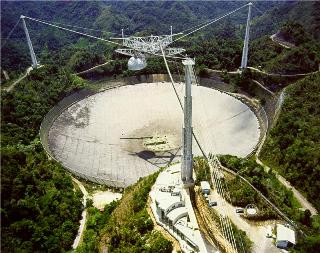 Arecibo Radio Telescope Detects Atomic Hydrogen Emission in Galaxies Three Billion Light Years from Earth