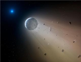 Large, Rocky Object Disintegrating in Death Spiral Around White Dwarf Star
