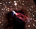 Twin Jets of Matter from Newborn Star Blast out Into Space at Record-Breaking Speed