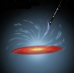 Gas Stream Rapidly Flows Outward from NGC 5548 Galaxy's Supermassive Black Hole