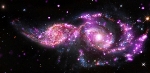 Pair of Spiral Galaxies Caught in Grazing Encounter