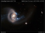 Hubble Presents Striking View of Galaxy NGC 7714's Smoke-Ring-Like Structure