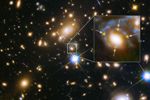 First Discovery of Distant Star Exploding Into a Supernova