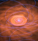 Material Rotating Around Young Protostar Could Have Dragged in Twisted Magnetic Fields