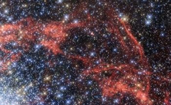 NASA's Hubble Space Telescope Traces Gauzy Remains of Supernova Explosion in Large Magellanic Cloud