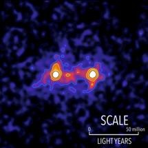 First Composite Image of a Dark Matter Bridge Connecting Galaxies Together