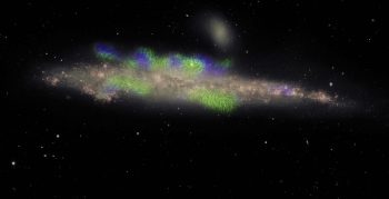 New Image Reveals Large-Scale, Coherent Magnetic Fields in the Halo of a Spiral Galaxy
